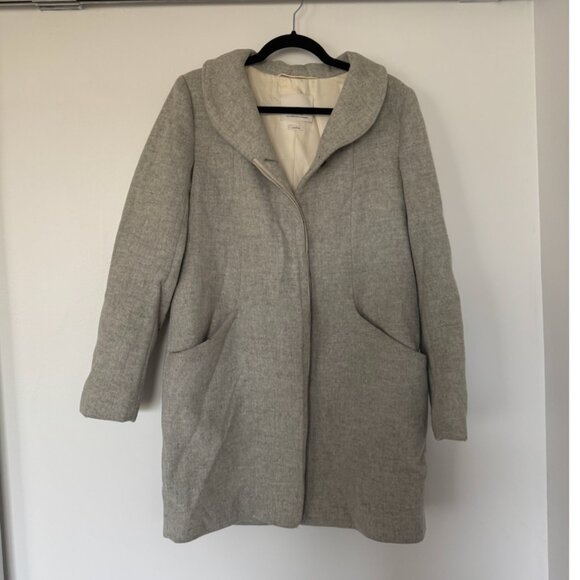 Aritzia Wilfred The Cocoon Coat - Heather Light Grey - Size Small - Picture 3 of 5